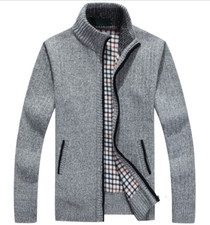 Light Grey Men's Zip Up