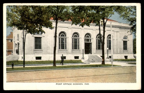 Postcard post office - post, building