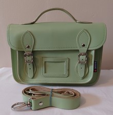 Yoshi Satchel In Lime Green With Removable Shoulder Strap