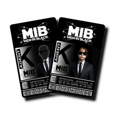 Personalized MIB Agent ID Badge: Men In Black Cosplay Costume Party Prop