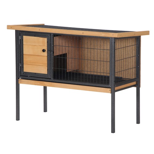 36in wooden rabbit hutch - wooden,