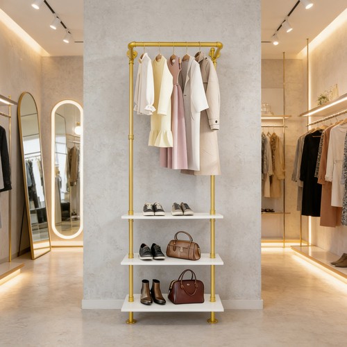 Wall mounted metal clothing - wall-mounted,