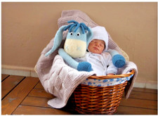 Knitting Pattern copy cutest Eeyore donkey toy / lovey baby blanket 80 x 60 #149
