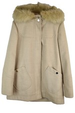 Topshop Womans Hooded Soft Faux Fur Trim Jacket Parka Anorak Size 10