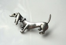 Unusual Pewter Dachshund pin