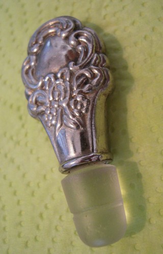 Old perfume bottle silvered - perfume,