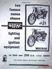1958 Motor Cycle ADVERT -