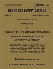 Military Jeep Parts Book Ford
