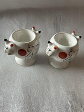 Vintage Villeroy and Boch Animal Park double headed cat eggcups