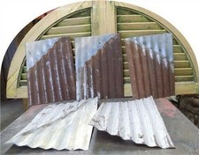 5 Sheets Corrugated Weathered Barn Tin, Farmhouse Architectural Salvage K,