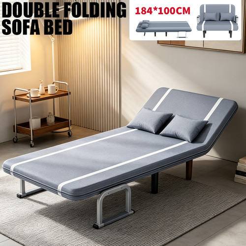 Double fabric sofa bed - sofa, sleeper
