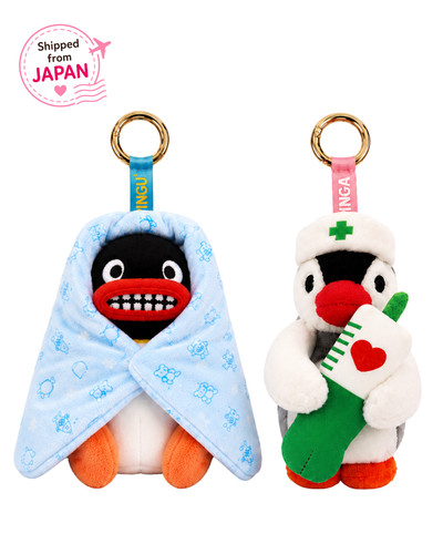 Pingu pinga plush keychain 2pc - pinga,