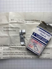 JANOME & ELNA OVERLOCKER CORDING & FISHING WIRE FOOT (Type A) also fits New Home
