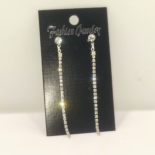 Long dangle drop silver - long,