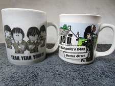 2 Lovely Vintage Mugs - Weenicons The Beatles & Gretna Green Blacksmiths Shop