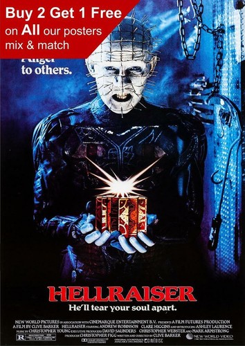 Hellraiser 1987 movie poster - hellraiser,