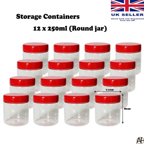 250ml plastic storage jar - 12,