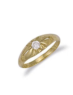 9ct yellow gold - yellow, stone