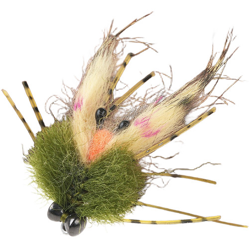 Olive green crab fly lure - green,