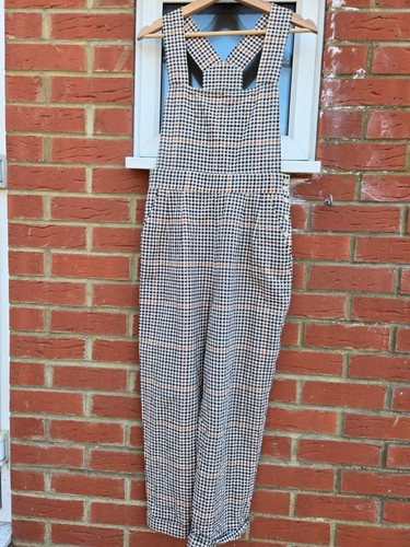 Zara black white orange check - zara,
