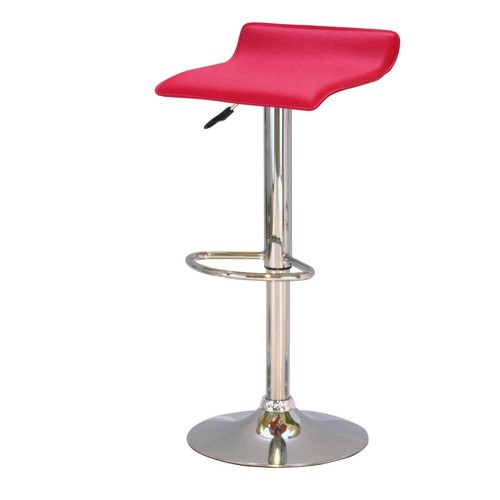 Red leather bar stools small - red,