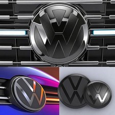 VW BLACK BADGES FRONT & REAR FOR GOLF, POLO, TIGUAN, T-ROC