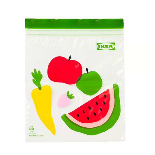 Ikea 25pcs reusable zip - 1l,