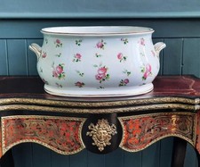 Magnificent Huge Antique Minton 'Billingsley Rose' Style Porcelain Foot Bath