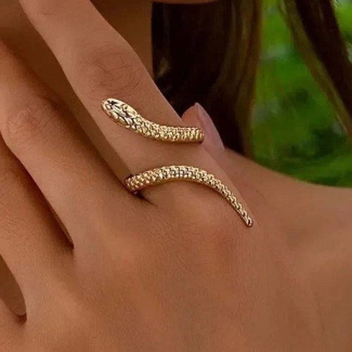 Vintage gold snake bracelet - vintage,