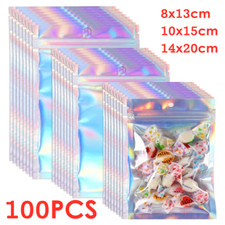 100X Mylar Ziplock Bags Foil