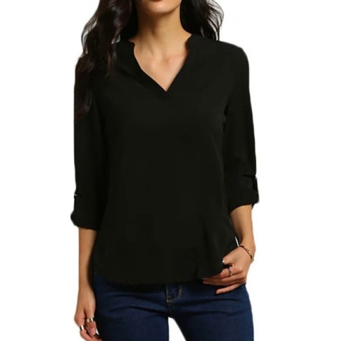 Lady button plain - lady, tops