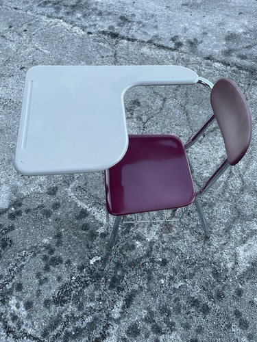 Burgundy and gray student - burgundy, desk