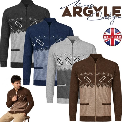 Men argyle diamond cardigan - men,