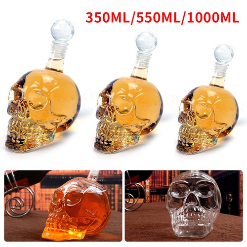 Glass skull head cup - head,
