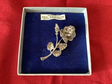 Marcasite Vintage Brooch. Flower. Stunning. Fab Condition
