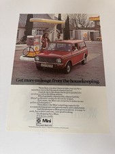 Original 1975 Classic Mini Clubman Estate Magazine Advert Man Cave Retro Rare
