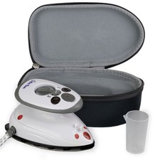 The Quilted Bear Travel Steam Mini Iron - For Crafting & Quilting with Hard Case