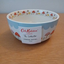 NEW CATH KIDSTON CERAMIC STONEWARE CEREAL BOWL "MUSHROOMS"