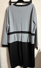 4 XL Black And Grey below knee Length Dress