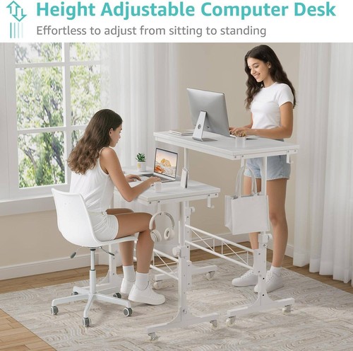 Standing desk with - with, wheels,