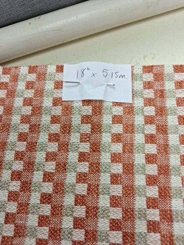 Red white checked romo - romo, fabric