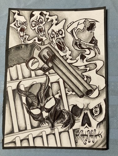 Original prison artwork - artwork, on