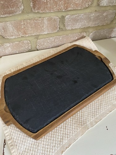 Large wooden slate cheese - large,