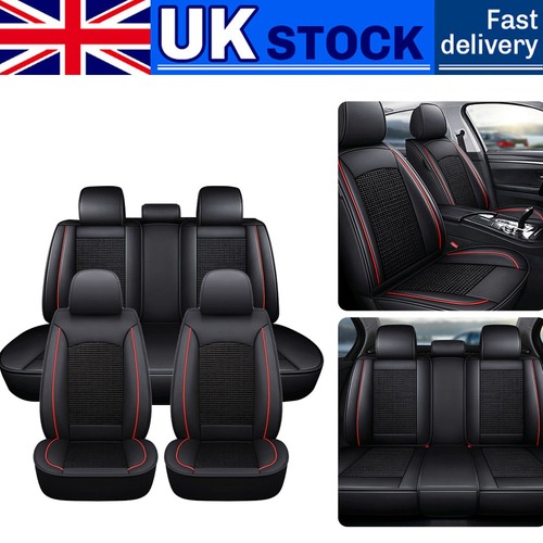 Black red leather full - black, pu