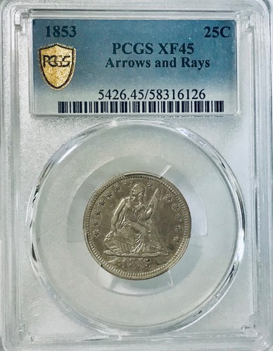 1853 seated liberty quarter - 1853,