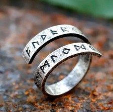 Adjustable Viking Rune Ring