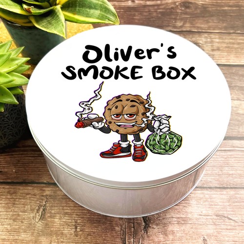 Round funny cookie smoking - cookie,