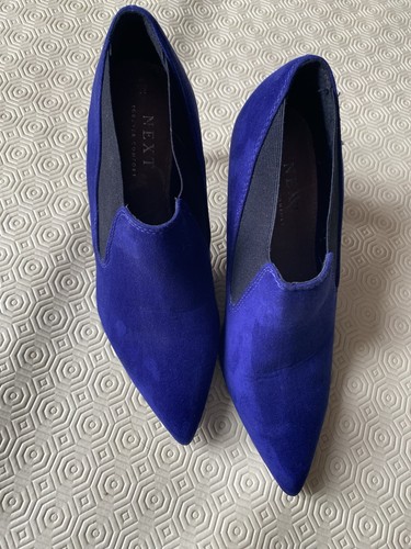 Ladies blue suede stiletto - blue,