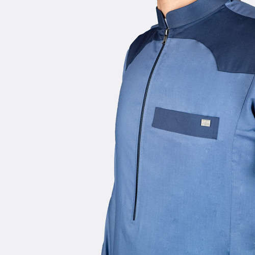 Modern casual thobe blue - thobe,