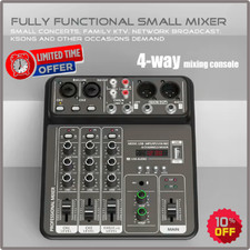 Audio Mixer Professional Sound Board Console System Interface 4Channel Bluetooth